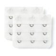 thumbnail image 1 of Señora 5Pcs 3 Gancho De 3 Filas Longitud Ajustable Correa Del Sujetador Extensor Ganchos De Hebilla Blanco Puro 2Pcs Una Talla, 1 of 5