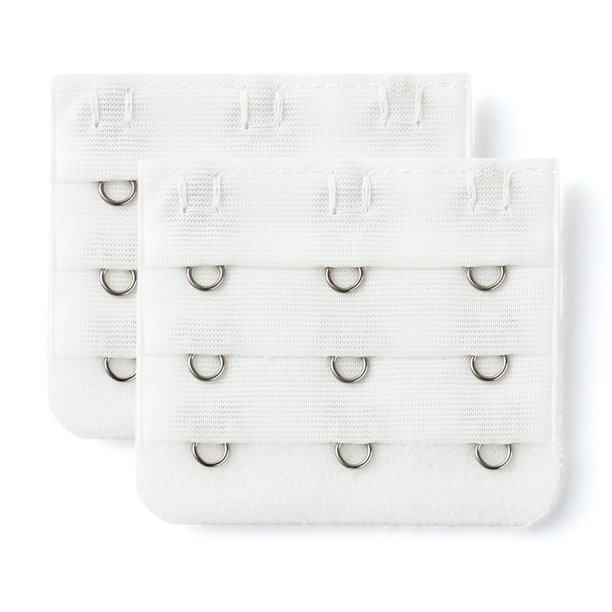 Señora 5Pcs 3 Gancho De 3 Filas Longitud Ajustable Correa Del Sujetador Extensor Ganchos De Hebilla Blanco Puro 2Pcs Una Talla