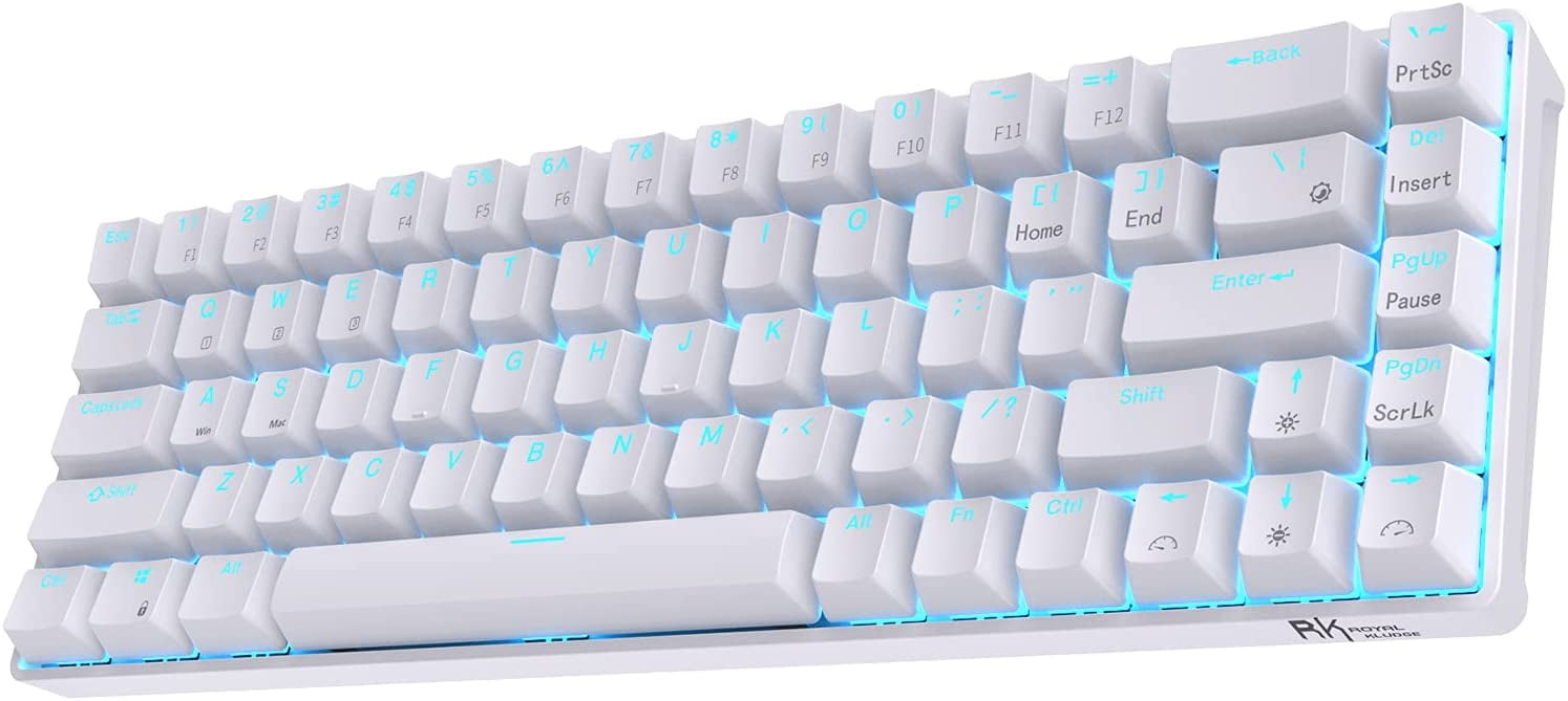 RK KLUDGE RK68 Hot-Swappable 65% Wireless Mechanical 60% 68 Keys Compact Bluetooth Gaming Keyboard with Stand-Alone Arrow/Control Keys, Quiet Switch - Walmart.com