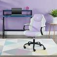 thumbnail image 4 of Gamer Gear Jr. Xplorer Gaming and Computer Chair, Kids and Teens Gaming Chair with Padded Arms, Adjustable Height, Lavender and White, 4 of 12