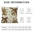 thumbnail image 5 of Qinduosi Easter Pillow Covers Inch Set of , Heart Bunny Decorative Throw Pillows,Brown Bow Rabbit Cushion Case Spring Decoration for Sofa Couch, 5 of 5