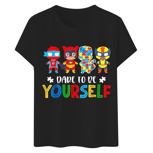 JAKANYQ T-Shirts pour Femmes Sensibilisation T-shirt Mignon