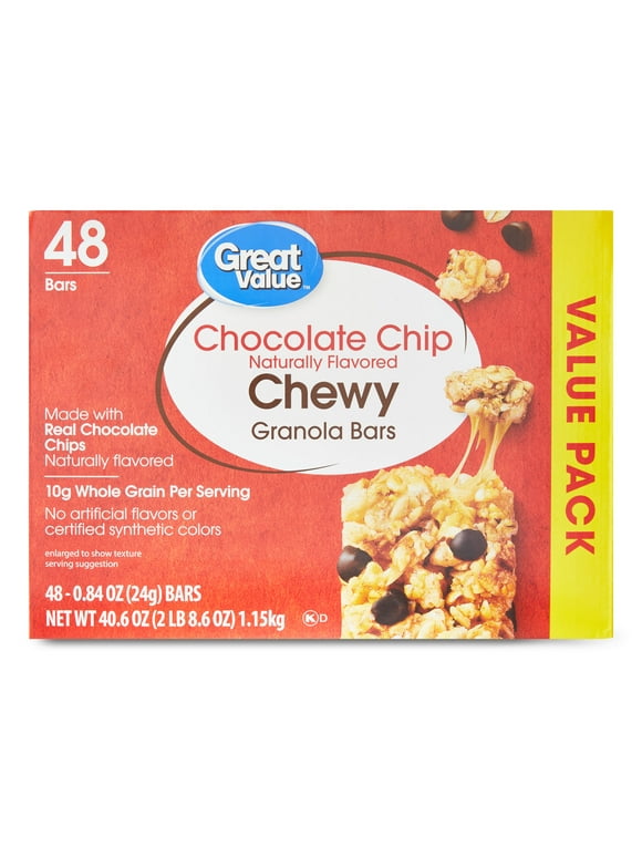 Great Value Granola Bars in Snack Bars