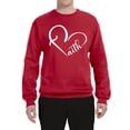 thumbnail image 2 of Wild Bobby Heart Made Of Faith Inspirational/Christian Unisex Crewneck Graphic Sweatshirt, Red, Large, 2 of 5