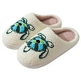 thumbnail image 1 of Womens Furry Slippers Large Size Soft Fleece Cute Turtle Memory Foam Soft Sole Comfortable Non-Slip Warm Winter Home Slippers Green, 1 of 9