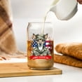 thumbnail image 3 of Happy Father's Day Honoring Veterans Toy Fox Terrier in Army Uniform 16oz Glass Cup Mug Dog Lover Glass Can - 13007, 3 of 5