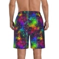 thumbnail image 3 of Naloa Bright Universe Men's Beach Shorts, Surfing shorts, Swim trunks, Quick Dry Swim Trunks for Surfing Beach Fun - Small, 3 of 9