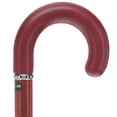 thumbnail image 4 of Royal RC Canes Burgundy Leather Tourist Handle on Exotic Padauk Wood Shaft with Silver Collar – 38” Walking Cane – Comfortable Grip Canes for Men and Canes for Women, 4 of 7