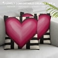 thumbnail image 3 of COMIO  Valentine's Day Pink Love Heart Decorative Throw Pillow Covers, Black White Buffalo Plaid Check Stripes Porch Outdoor Home Decor, Anniversary Wedding Farmhouse Cushion Case, 3 of 5