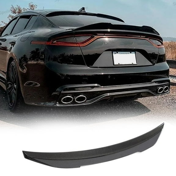 Carbon Fiber Rear Trunk Spoiler Fits For Kia Stinger 2018-2023 CF Rear Highkick Spoiler Wing Lip