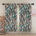 thumbnail image 5 of Blackout Kids Curtains,Green Brown Camo Irregular Shapes Pattern Childrens Insulated Curtains Set Of 2,Bedroom Essentials,Toddler Room Decor 52"x63", 5 of 5