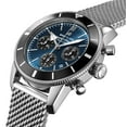 thumbnail image 2 of Breitling Superocean Heritage B01 Chronograph 44 Blue Dial Steel Mesh Band Men's Watch AB0162121C1A1, 2 of 6