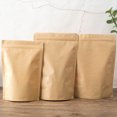 thumbnail image 4 of 10 piezas de embalaje con cierre de cremallera, bolsa de papel kraft con ventana, bolsas de pie para regalo, bolsas de embalaje de té, frutas secas, bolsas con cierre autoadhesivo, 4 of 4
