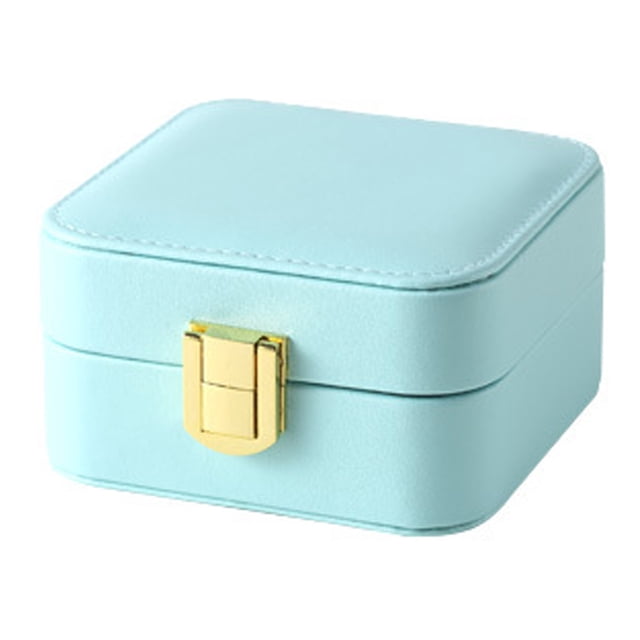 Pequeño joyero de viaje, mini organizador de joyas, joyero portátil para pendientes, anillos, collares, pulseras, regalo para mujeres y niñas