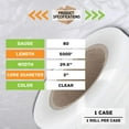 thumbnail image 5 of PSBM Machine Stretch Wrap 29.5" x 5000' 1 Roll 80 Gauge Clear Plastic Cast Shrink Film for Moving Packing Pallets, 5 of 8