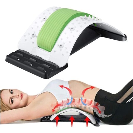 Back Stretcher, Lumbar Back Cracker Board Pain Relief Device, Multi-Level Lumbar Back Massager, Pain Relief for Herniated Disc, Sciatica, Scoliosis, Lower and Upper Lumbar Support Stretcher
