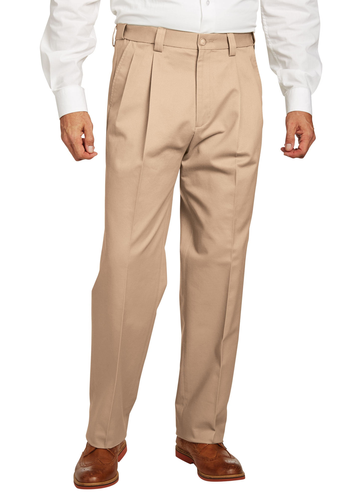 KingSize Mens Big /& Tall Relaxed Fit Wrinkle-Free Expandable Waist Plain Front Pants