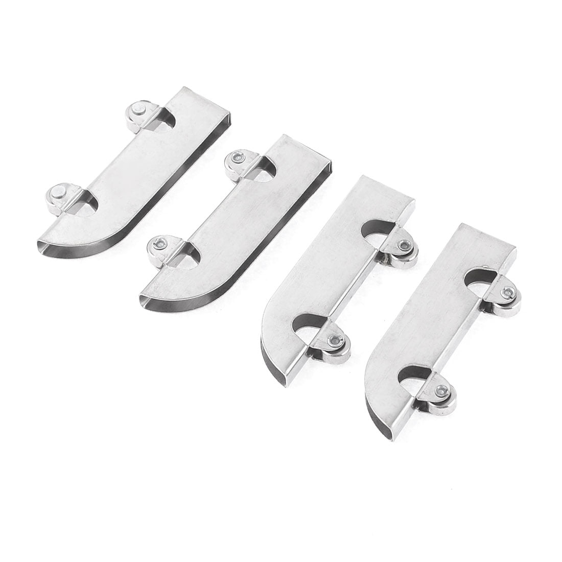 uxcell Double wheels Metal Sliding Door Roller Pulley Silver Tone 4pcs for 6mm Glass