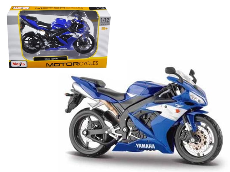 MAISTO 1:12 Yamaha YZF R1 Blue MOTORCYCLE BIKE DIECAST MODEL TOY NEW IN BOX 