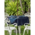 thumbnail image 3 of Outdoor Tablecloths with Umbrella Hole & Zipper, Navy Blue Round Tablecloth 54 Inch, Spring Flora Waterproof Table Cloth, Patio/Pool/Picnic Table Covers, 3 of 8