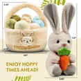 thumbnail image 4 of Easter Basket Stuffer Toys Set, Cuddly Easter Plush Bunny Holding Carrot with 6pc Water-Activated Surprise Unicorn Hatching Eggs, Easter Gift for Kids, 4 of 8
