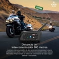 thumbnail image 3 of Intercomunicador V6 Pro 1pc cascos Moto negros IP67,audifonos bluetooth para casco,compatible con emparejamiento de 6 personas, 3 of 4