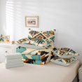 thumbnail image 6 of Homewish Retro Boho Rhombus 7-Piece Twin Bedding,Bohemian Exotic Style Bedding Comforter Set,Cream Teal,Light Gray Reversible, 6 of 8
