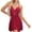 Red, variant on Puntoco Plus Size Nightdress Clearance,Underwear Deep V Lace Suspender Dress Black Hollow Nightdress Red 4(S)