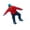 red, variant on 1/64 Scale Skiing Figures Doll Skier Model for Photo Props Kits red