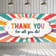 thumbnail image 6 of Rainbow Theme Thank You Banner Cloud Shape Colorful Decorations for Employee Recognition Office Celebration Party Event, 6 of 6