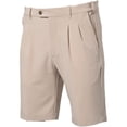 thumbnail image 2 of TGW Men's Pleated Expandable Waist Performance 10In Golf Shorts for Golfing Khaki 10 In. 38, 2 of 2