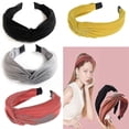 thumbnail image 5 of 4 diademas para mujer, estilo bohemio, estilo retro, con nudo elástico., 5 of 5