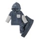 thumbnail image 1 of Gibobby Conjunto para bebé niña Conjuntos de pantalones de color sólido con capucha y estampado de rayas de manga larga para bebés y niños pequeños(Marina,6-9 Meses), 1 of 5