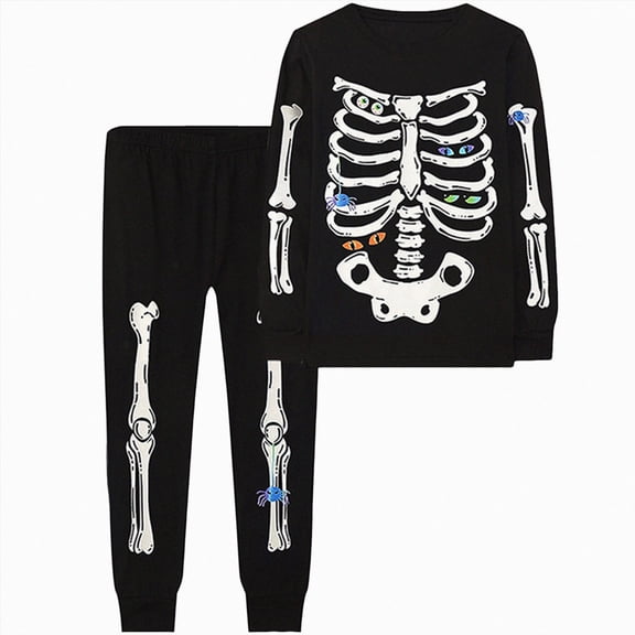 HCNTES Baby and Toddler Halloween Pajama Set, 2-Piece