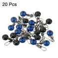 thumbnail image 3 of Uxcell Fishing Line Sinker Slides 26lbs Load Capacity 20 Pack Rolling Swivels Blue, 3 of 5