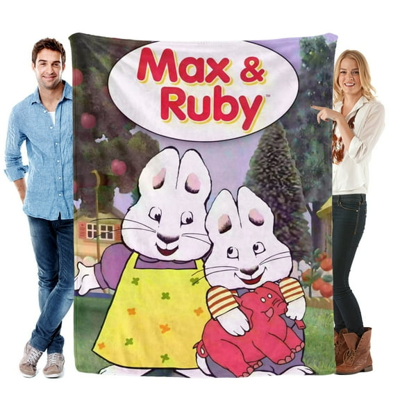 Max and Ruby-Anti-Pilling Flannel Blanket Soft Lightweight Plush Fuzzy Cozy Luxury Blanket for Home and Kitchen Use – Perfect for Kids and Adults