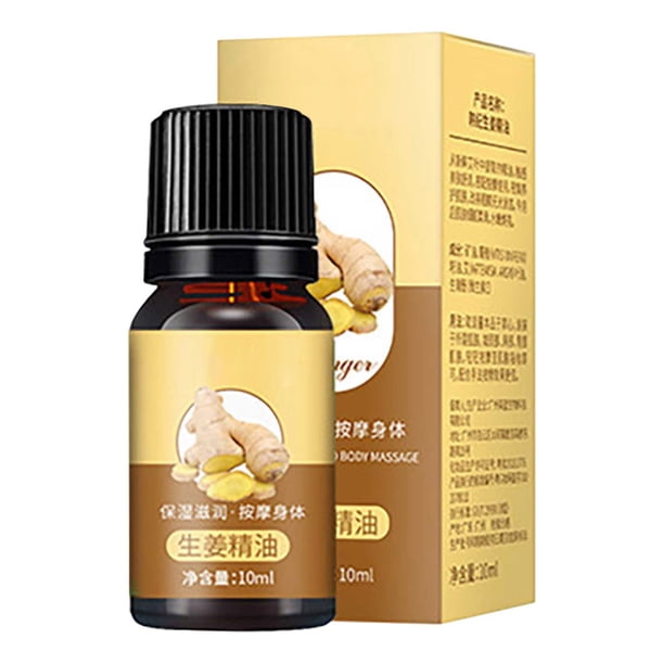 Aceite de masaje corporal de jengibre para raspar la espalda y limpiar los meridianos (10 ml)