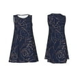 thumbnail image 6 of Defioc Navy Dark Blue Pattern Women's Summer Dresses 2025 Beach Casual Sleeveless Tank Loose Sundress Beach Vacation Clothes with Pocket -Medium, 6 of 7