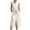 White, variant on Women's Linen Midi Dress Button Down Shirt Dresses with Pocket 2026 Summer Collared Sleeveless Split Belt Dress,Saffron (S)