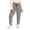 Gray, variant on Plus Size Womens Cotton Pants Joggers Leisure Sports Workout Solid Color Elastic Waist Sports Casual Pants with Side Pockets Size L-5XL