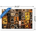 thumbnail image 3 of Retro Speaker Wall Wall Poster, 14.725" x 22.375" Framed, 3 of 6