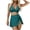 Blue, variant on High Waisted Bikini Sets for Women 3 Piece Tummy Control Ruched Swimsuits Cutout Bathing Suit with Skirt