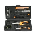 thumbnail image 1 of Ensemble d'Outils 18 Pcs Trousse d'Outils Ménagers Généraux pour Hommes Femmes Maison Automobile avec Boîte à Outils Étui de Rangement Orange, 1 of 6