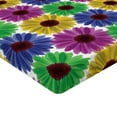 thumbnail image 4 of Ambesonne Flowers Fitted Sheet, Blooming Colorful Gerbera, California King, Blue Purple Green, 4 of 5