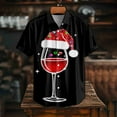 thumbnail image 2 of Unisex Christmas Printed Festive Patterns Short Sleeve Collared Button-Down Shirt for Holiday Gatherings and Daily Wear, 2 of 9