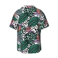 thumbnail image 2 of Vsdgher Tropical Leaves Print Men's Wrinkle Free Untucked Cuban Shirt Business Casual Button Down Shirts Short Sleeve Shirt, 2 of 7