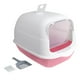 thumbnail image 4 of Arenero para gatos con tapa, arenero para mascotas, inodoro para gatos completamente cerrado, desmontable Rosa, 4 of 9