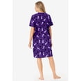 thumbnail image 2 of Dreams & Co. Plus Size V-Neck Short Sleeve Knee-Length Cotton Sleepshirt, 2 of 6