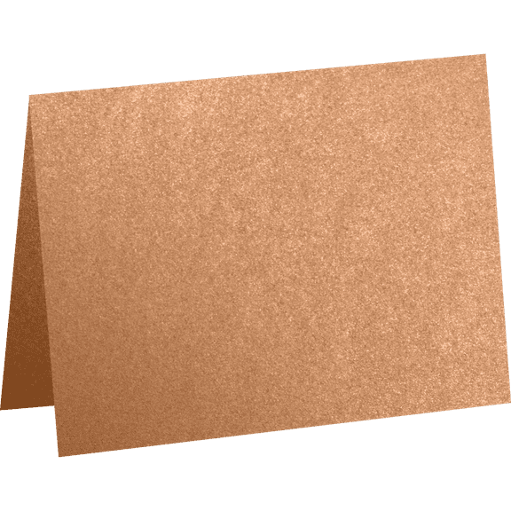 LUXPaper #17 Mini Folded Note Cards, 105lb Copper Metallic, 2 9/16 x 3 9/16, 250 Pack