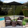 thumbnail image 4 of Best Choice Products 7.5ft Heavy-Duty Outdoor Market Patio Umbrella w/ Push Button Tilt, Easy Crank - Black, 4 of 8